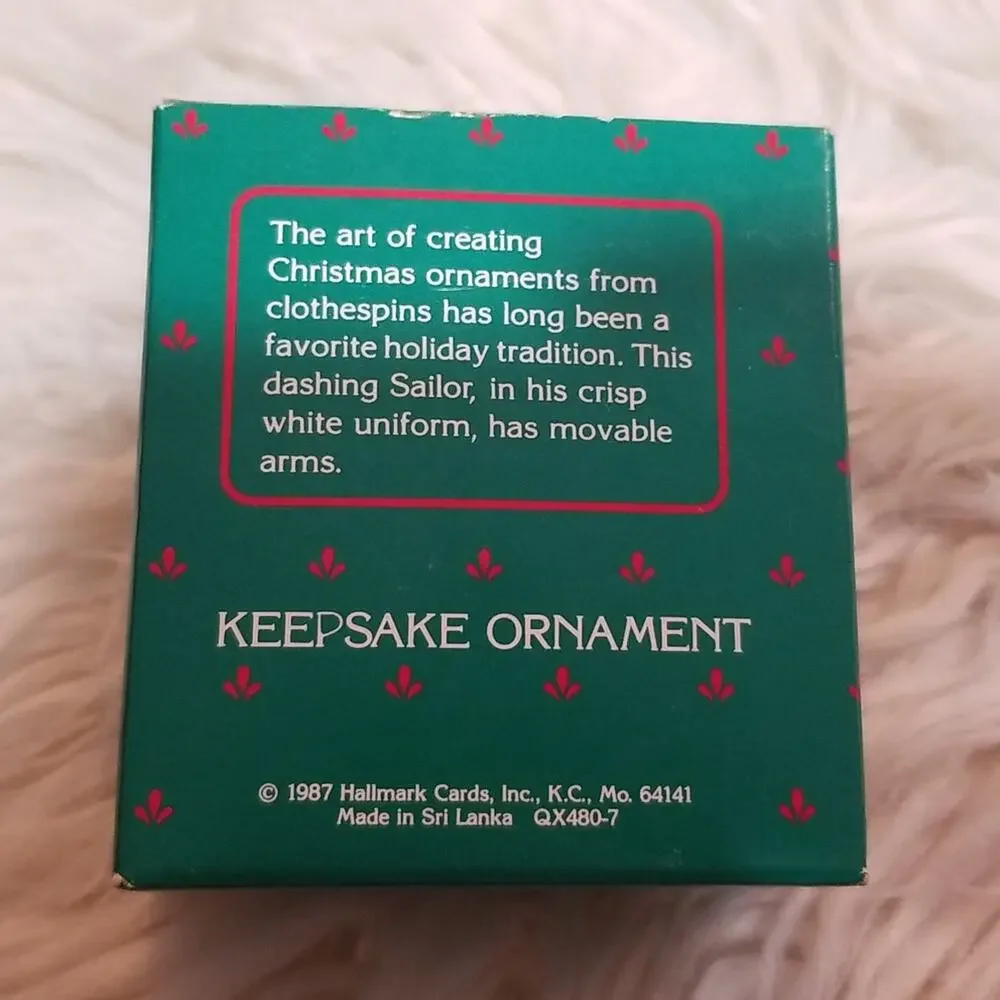 Vintage Hallmark Keepsake Ornament Clothespin Soldier 1987